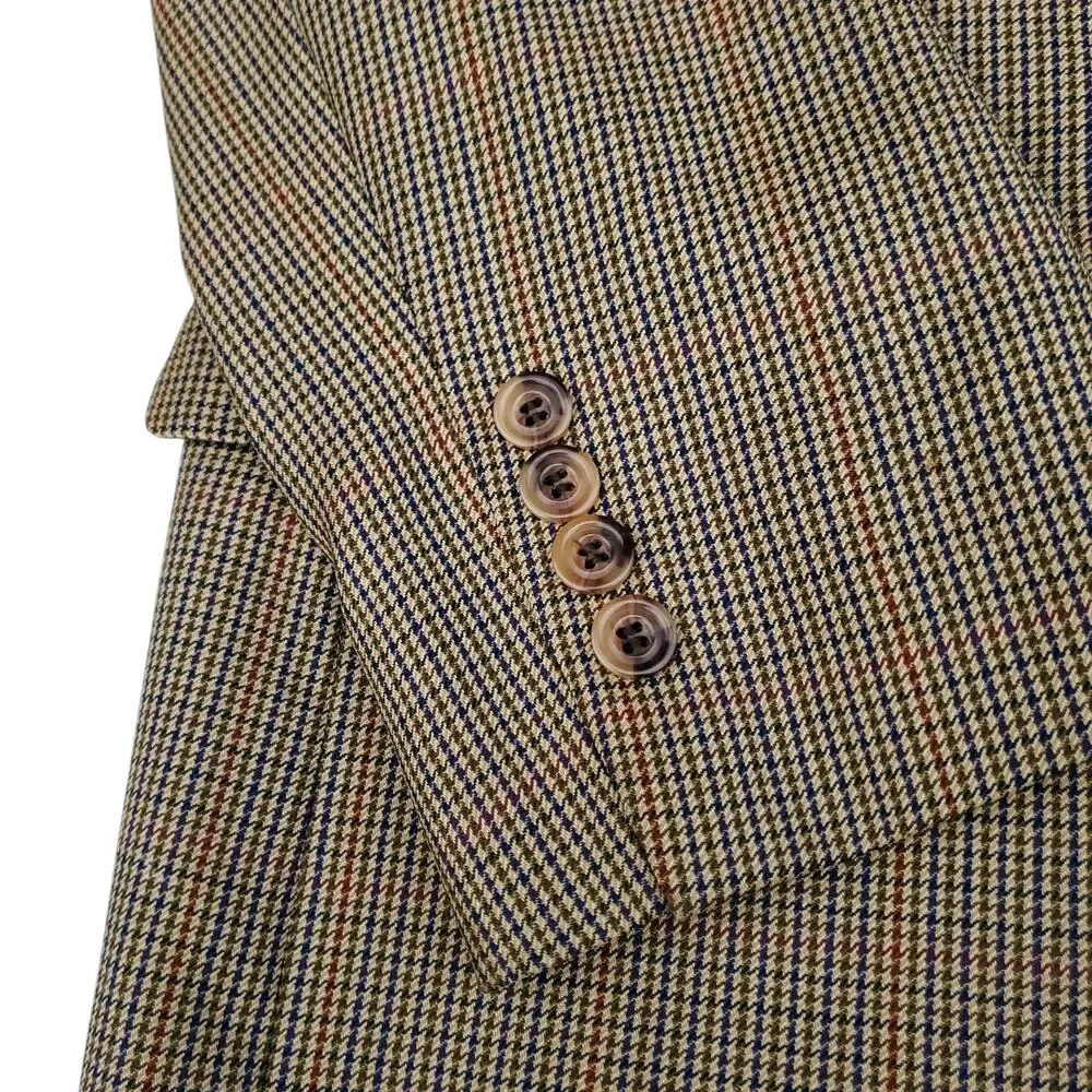 Vintage Bill Blass Ivy Prep Wool Houndstooth Blazer Jacket Sport Coat 38R? 40R?